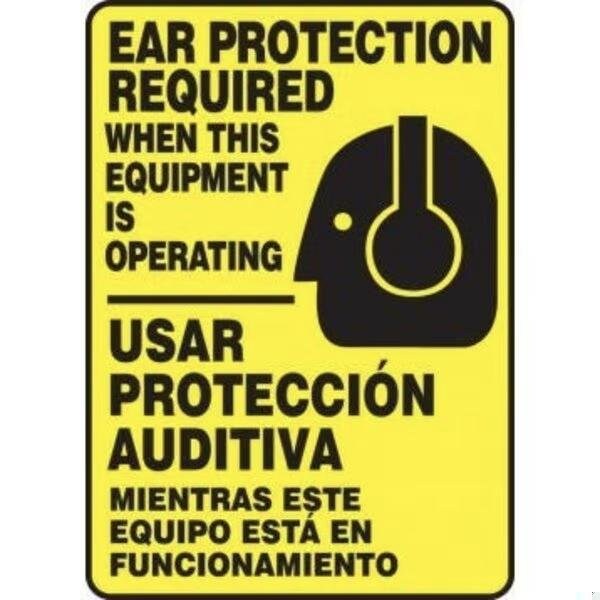 Accuform Adhesive Dura-Poly, 10 in x 7 in, Adhesive SHMFEX541XV - main